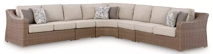 Revare Beach Beige 5-Piece Outdoor Modular Sectional