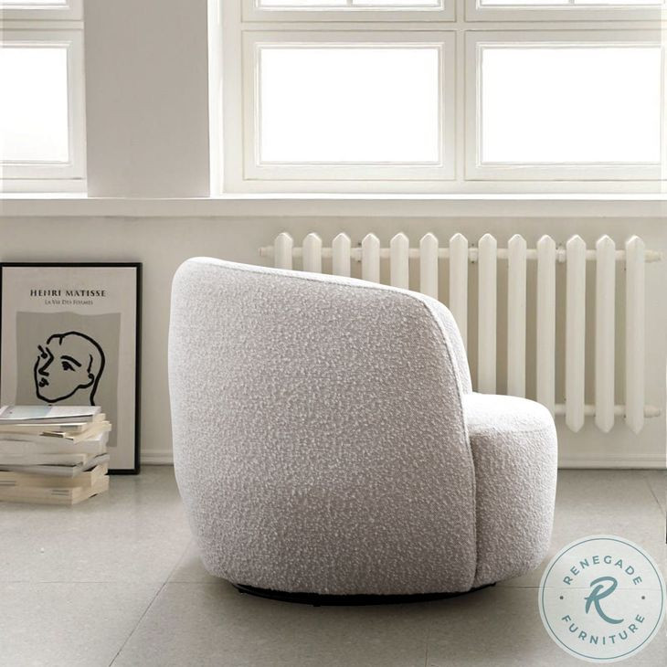 Callidora Bloke Cotton Swivel Barrel Chair