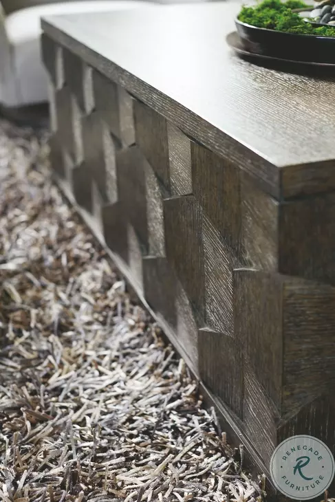 Linea Cerused Charcoal Square Cocktail Table