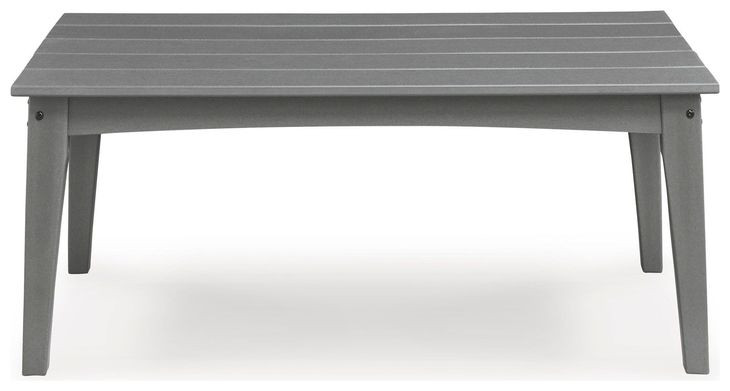Lone View Bay Gray Rectangular Outdoor Coffee Table