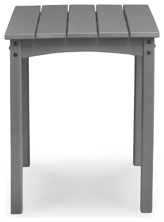 Lone View Bay Gray Square Outdoor End Table