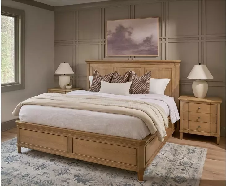 Oakmere Natural Storage Panel Bedroom Set