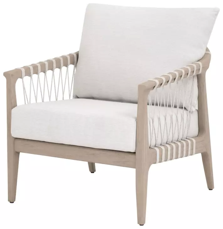 Pacific White Performance Fabric Outdoor Club Chair