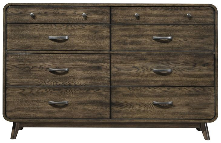 Rex Walnut 8 Drawer Dresser