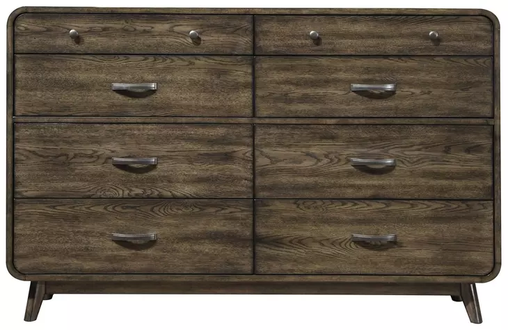 Rex Walnut 8 Drawer Dresser