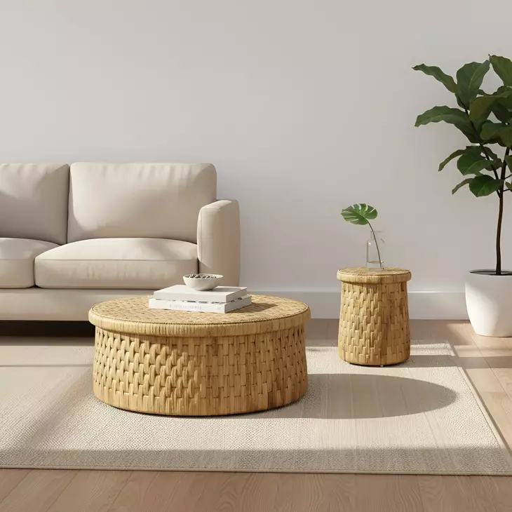 Palmera Natural Round Coffee Table