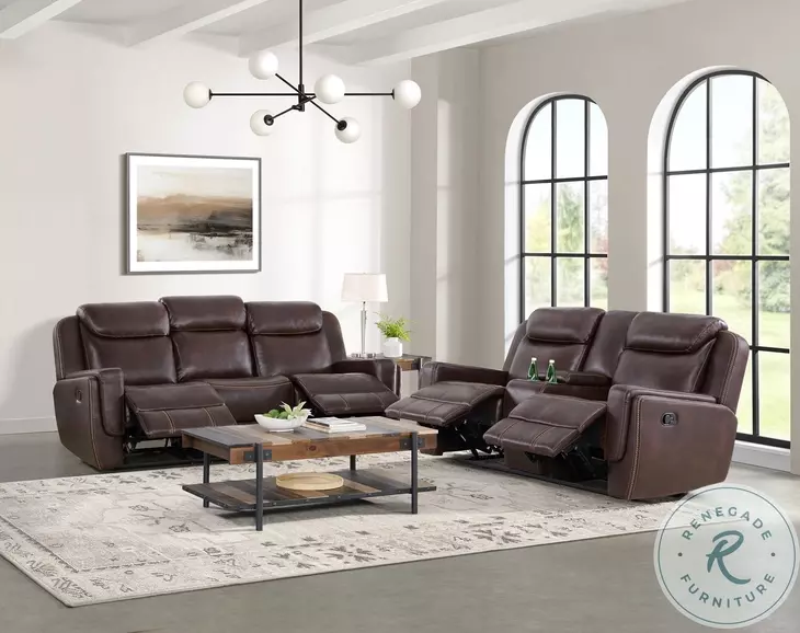 Lynx Brown Reclining Living Room Set
