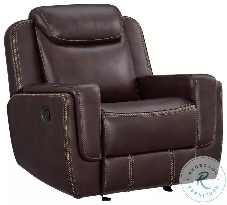 Lynx Brown Glider Recliner