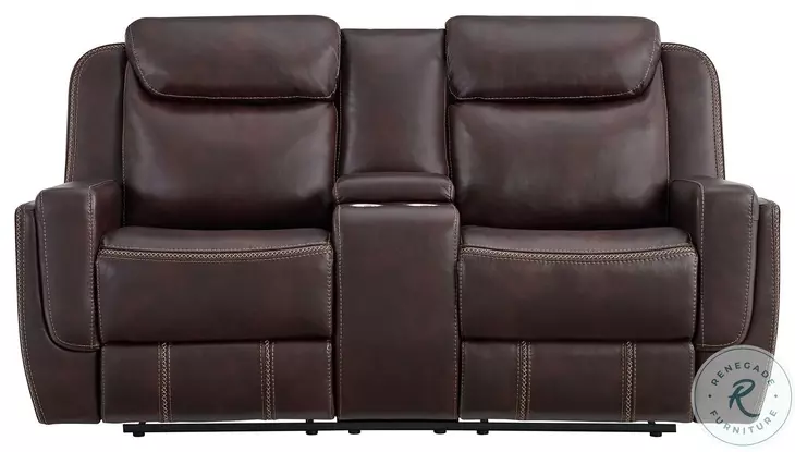 Lynx Brown Reclining Loveseat