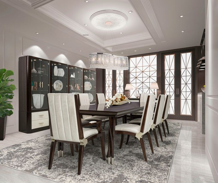 Chambord Espresso 122" Extendable Rectangular Dining Table