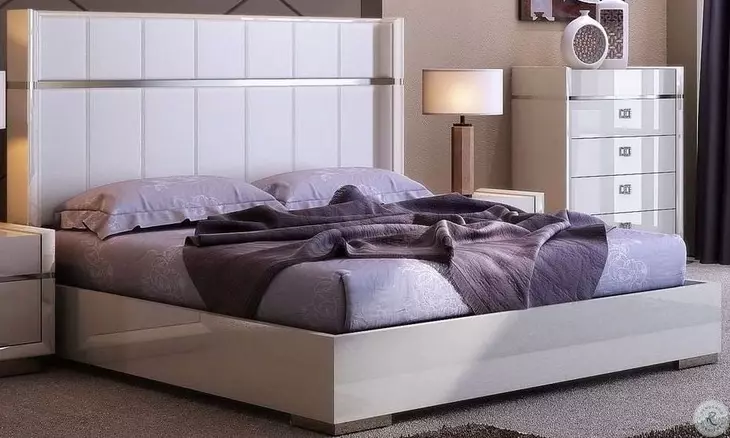 Paris White King Platform Bed