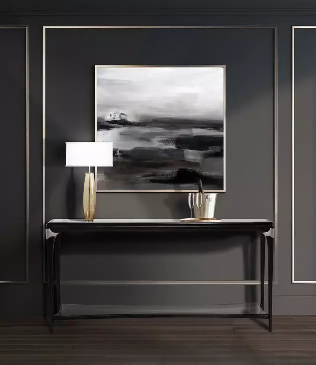 Paris Chic Espresso Rectangular Console Table