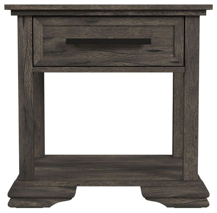 Hyde Charcoal Rectangular End Table