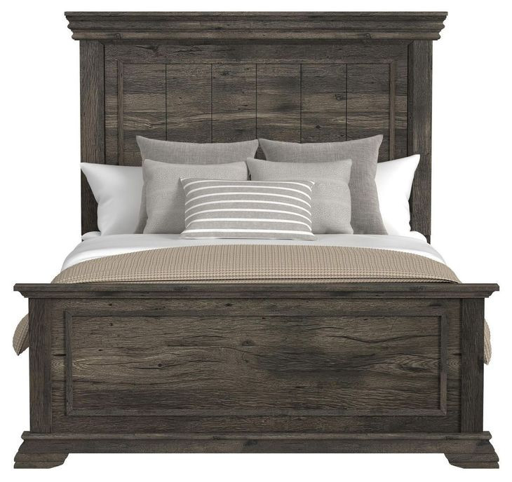 Hyde Charcoal Queen Panel Bed