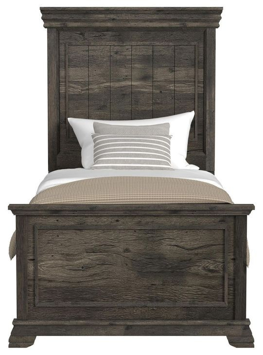 Hyde Charcoal Twin Panel Bed