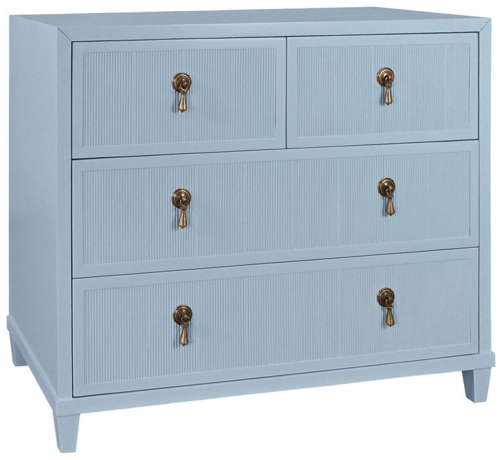 Pascal Light Blue 4 Drawer Chest