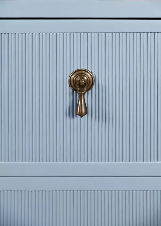 Pascal Matte Light Blue Lacquer 4 Drawer Soft Close Accent Chest