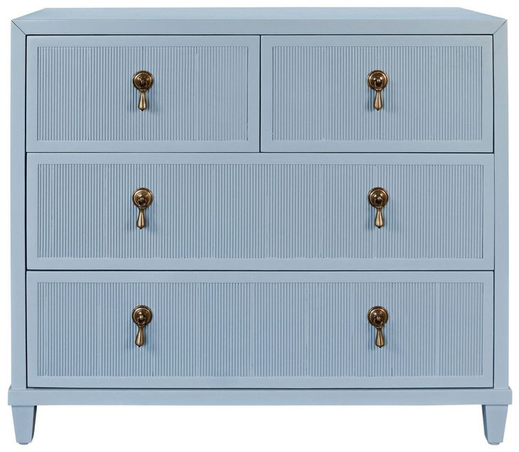 Pascal Light Blue 4 Drawer Chest