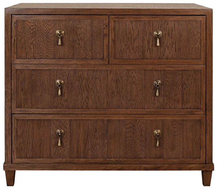Pascal Provincial Brown Oak 4 Drawer Chest