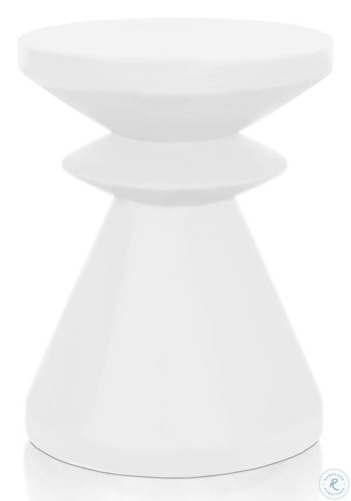 District Ivory Pawn Accent Table