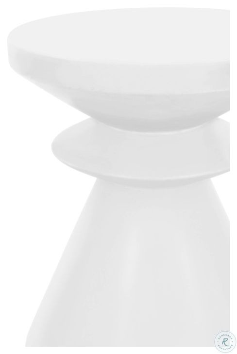 District Ivory Pawn Accent Table