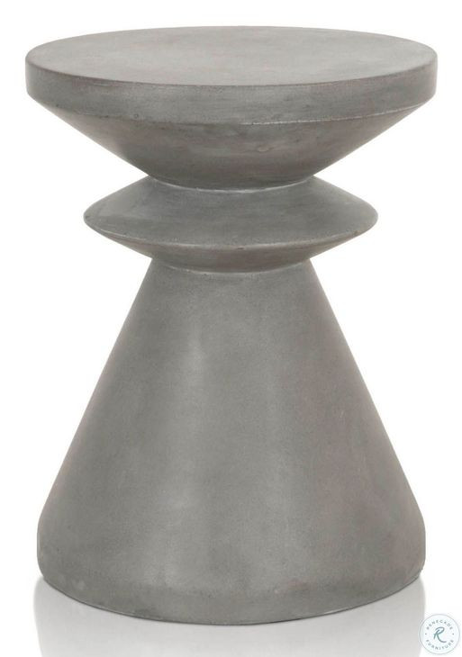 District Slate Grey Pawn Accent Table