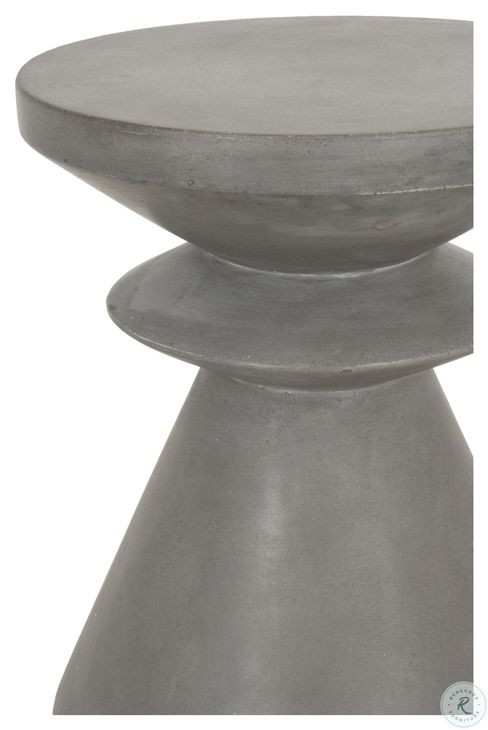 District Slate Grey Pawn Accent Table