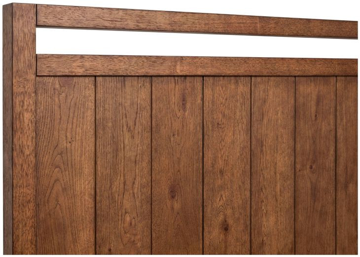 Everpine Honey Wheat King Storage Panel Bed