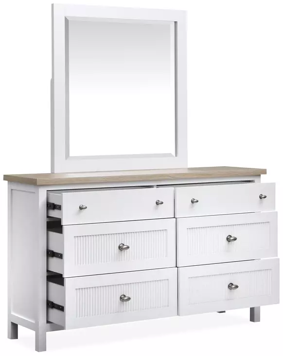 Windmill Harbour White Whisp and Sand Queen Panel Bedroom Set From