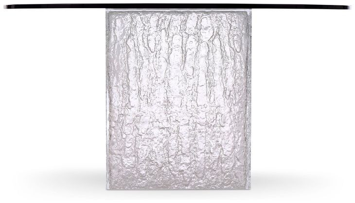 Arctic Clear Round Dining Table