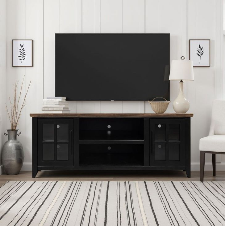 Providence Black and Bourbon 66" TV Stand