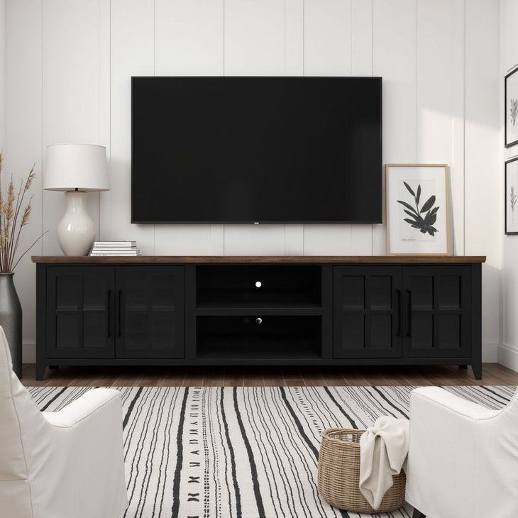 Providence Black and Bourbon 96" TV Stand