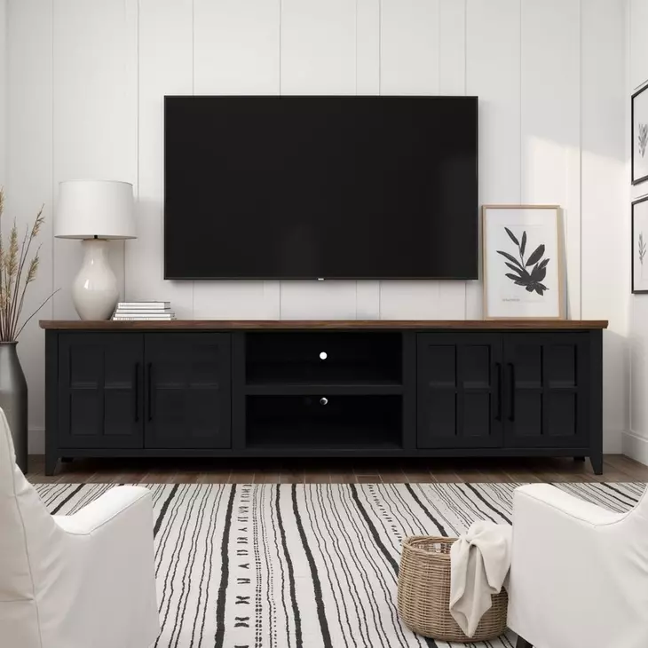 Providence Black and Bourbon 96" TV Stand