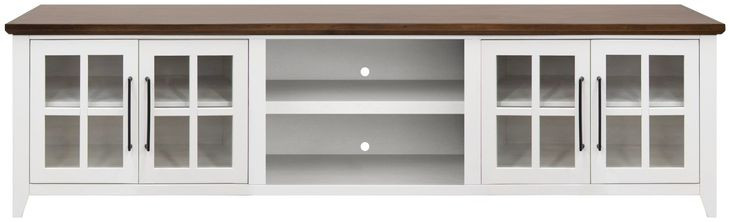 Providence White and Bourbon 96" TV Stand