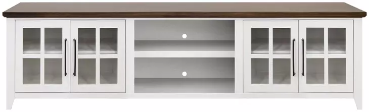 Providence White and Bourbon 96" TV Stand