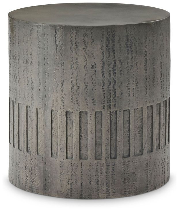 Miramar Dark Charcoal Outdoor Drum End Table