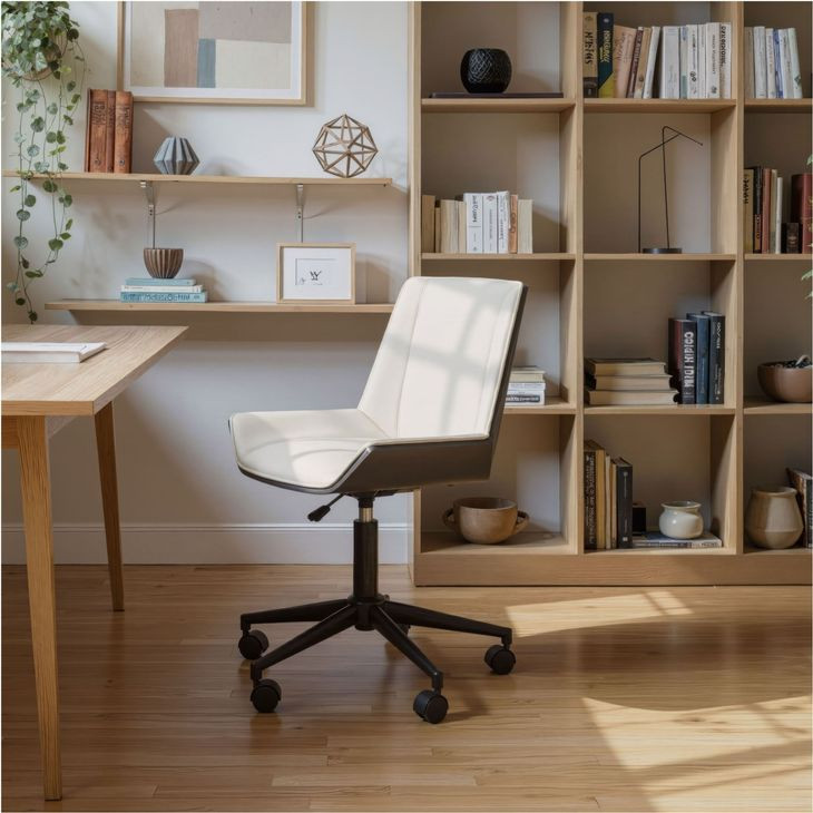 Maker White Adjustable Office Chair