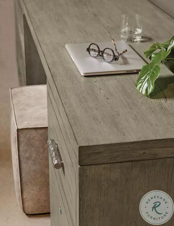 Linville Falls Soft Smoked Gray 72" Desk with Two File Cabinet