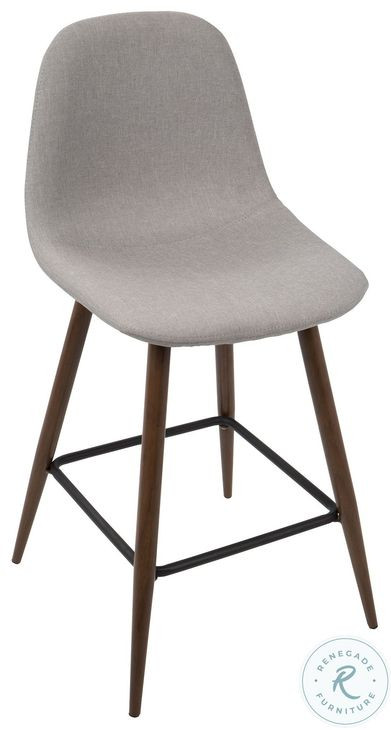 Pebble Light Grey Counter Stool Set Of 2