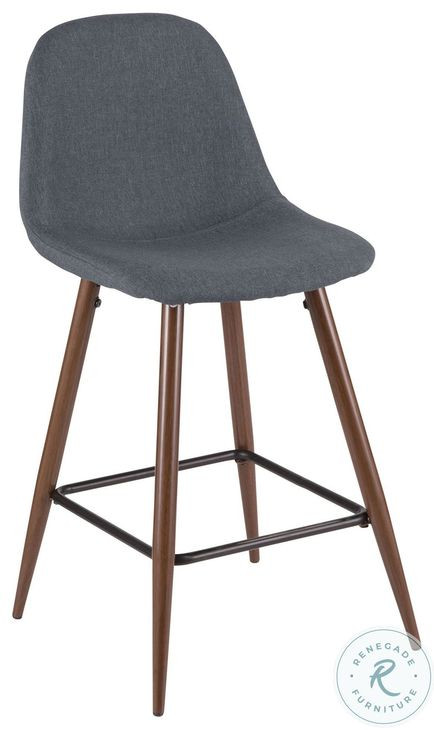 Pebble Blue Counter Stool Set Of 2