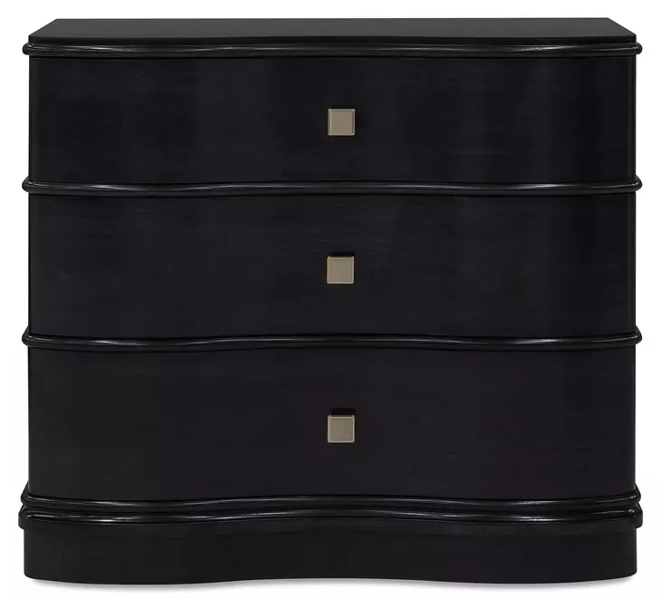Melange Dark Midnight Blue 3 Drawer Merlot Accent Chest