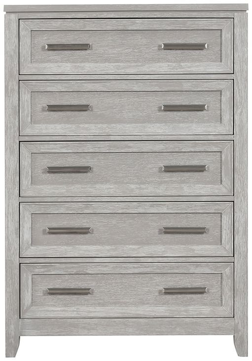 Fiona Mist Gray 5 Drawer Chest