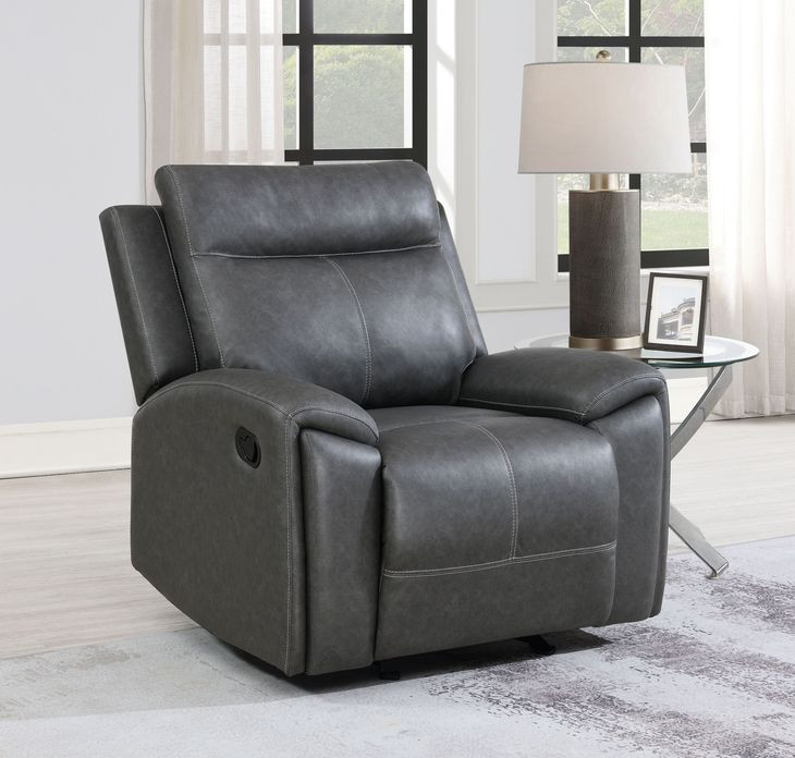 Gaston Gray Manual Glider Recliner