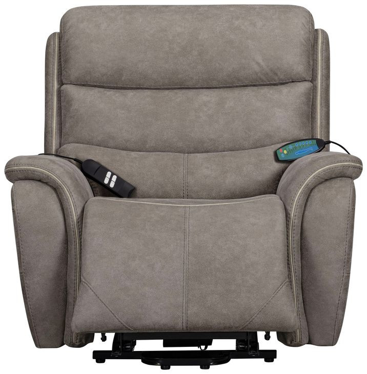 Kamari Gray Power Lift Recliner with Heat and Massage