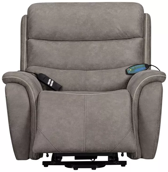 Kamari Gray Power Lift Recliner with Heat and Massage