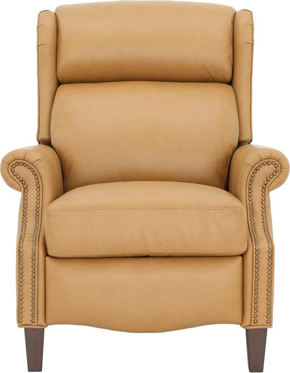 Philadelphia Santa Fe Brandy Leather Triple Power Recliner with USB Charging and Nailhead Trim