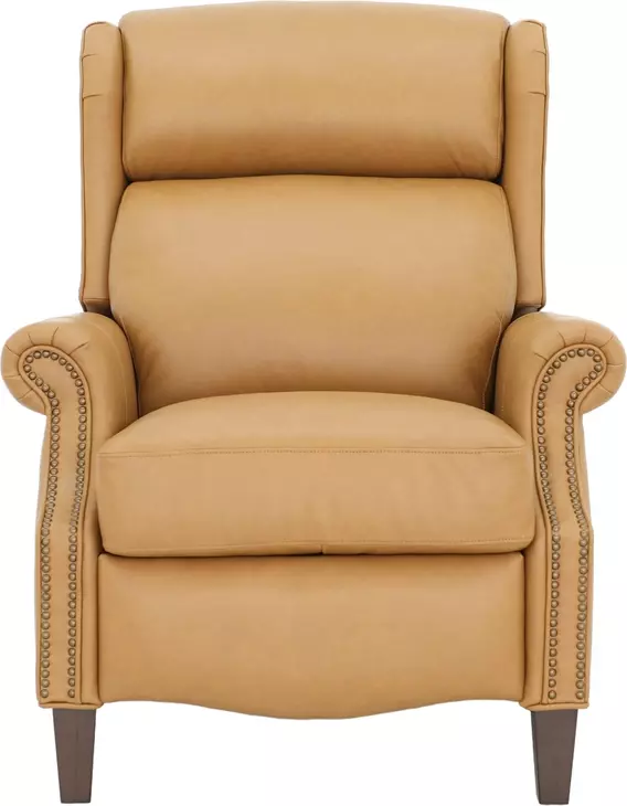 Philadelphia Santa Fe Brandy Leather Triple Power Recliner with USB Charging and Nailhead Trim