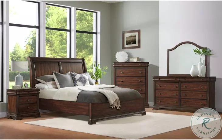 Stark Cherry 3 Drawer Nightstand