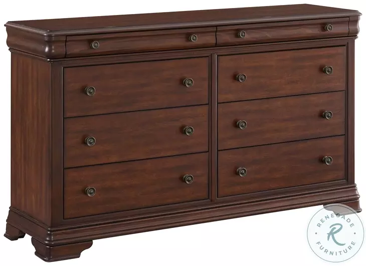 Stark Cherry 8 Drawer Dresser