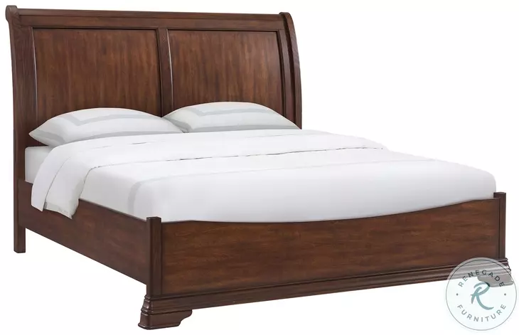 Stark Cherry King Sleigh Bed